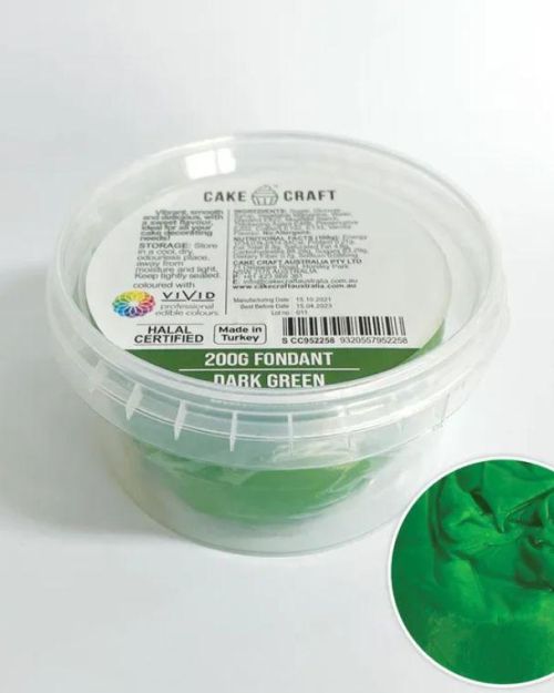 Cake Craft Fondant 200g – Dark Green