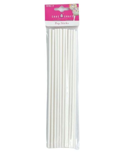 Cake Craft 8in Lollipop Sticks 25pk