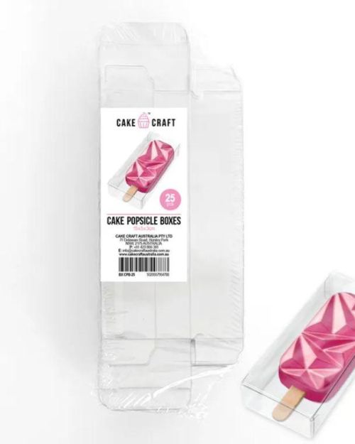 Cake Popsicle Acetate Boxes – 25pk