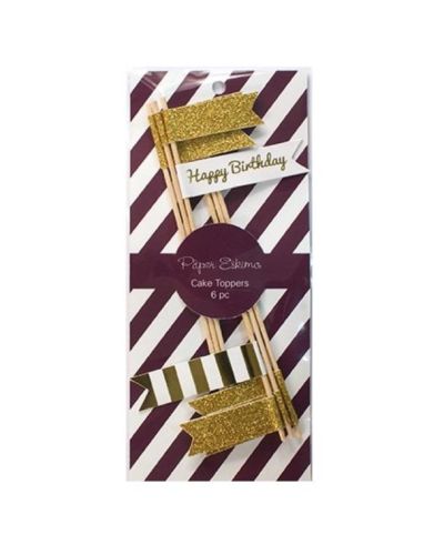Cake Topper Gold – Flags