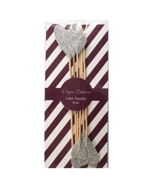 Cake Topper Silver – Hearts