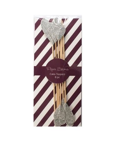 Cake Topper Silver – Hearts