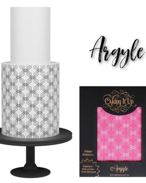 Caking It Up – Mesh Stencil Argyle
