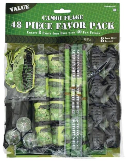 Camouflage Mega Favour Pack 48pce