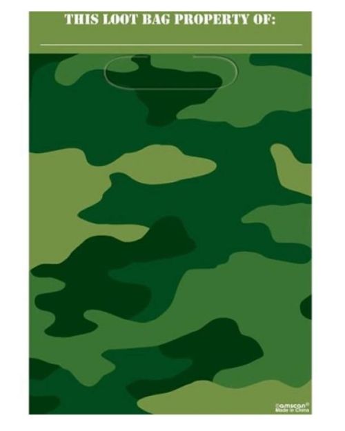 Camouflage Loot Bags 8pk