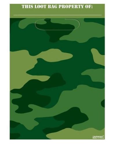 Camouflage Loot Bags 8pk