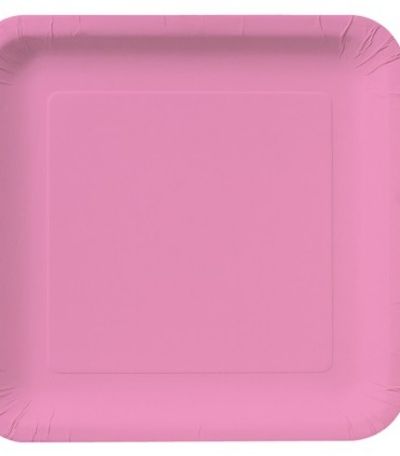 Lunch Plate Square – Candy Pink 12pk