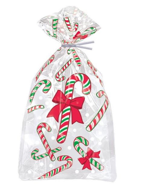 Candy Cane Cello Bags 20pk