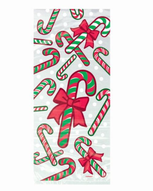 Candy Cane Cello Bags 20pk