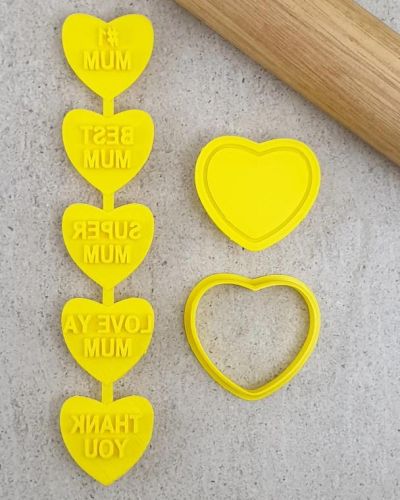 Cutter & Embosser Set – Candy Heart Mum