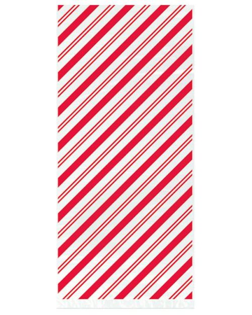 Candy Cane Striped Large Cello Bags 20pk