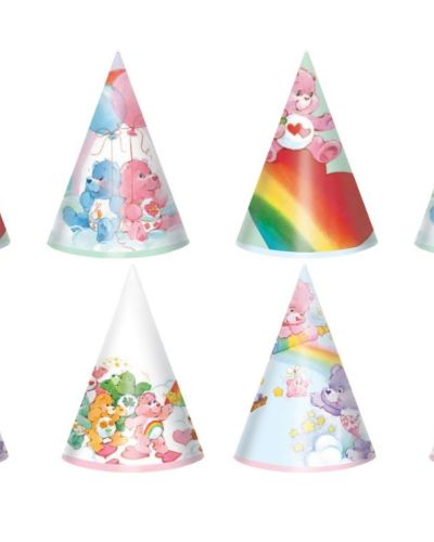 Care Bears Mini Cone Hats 8pk