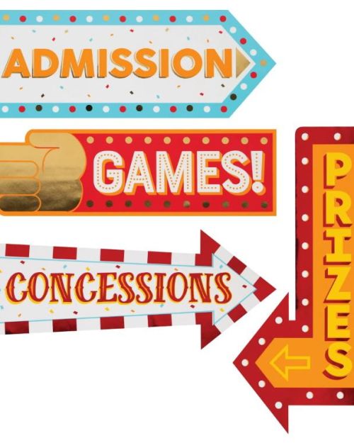 Carnival Sign Decorations 4pk