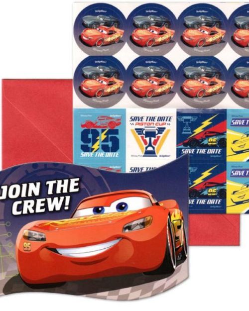 Cars 3 Invitations 8pk