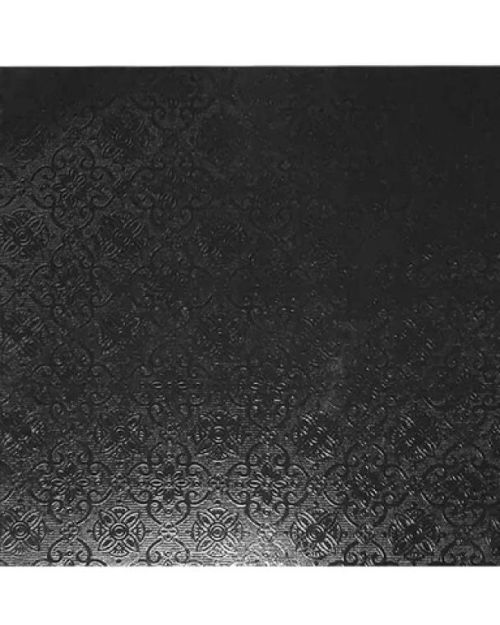 Black Masonite Square Cake Board – 8″