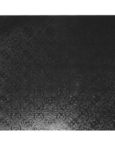 Black Masonite Square Cake Board – 8″