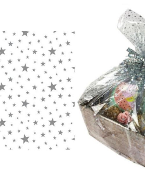 Cellophane Sheet – Silver Stars