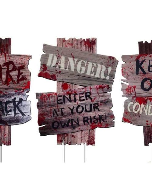 Cemetery Footpath Signs 3pk