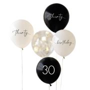 Champagne Noir 30th Birthday Balloon Bundle