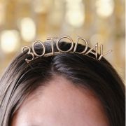 Champagne Noir 30th Birthday Headband