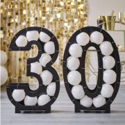 Champagne Noir 30 Balloon Mosaic Stand