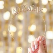 Champagne Noir 40th Birthday Headband