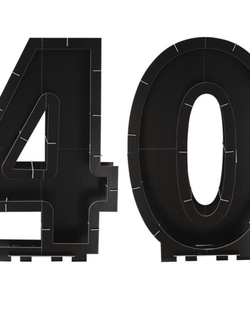 Champagne Noir 40 Balloon Mosaic Stand