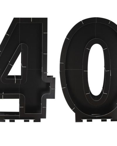 Champagne Noir 40 Balloon Mosaic Stand