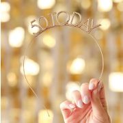 Champagne Noir 50th Birthday Headband