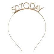 Champagne Noir 50th Birthday Headband