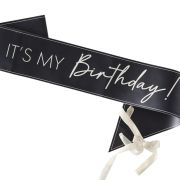 Champagne Noir It’s My Birthday Sash