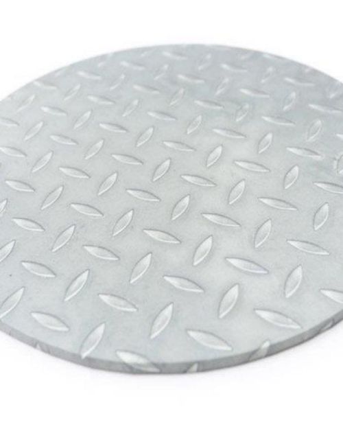 Checker Plate Masonite Cake Board Round 10″