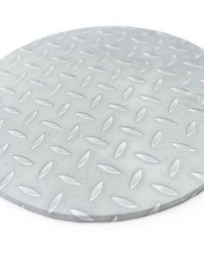 Checker Plate Masonite Cake Board Round 12″
