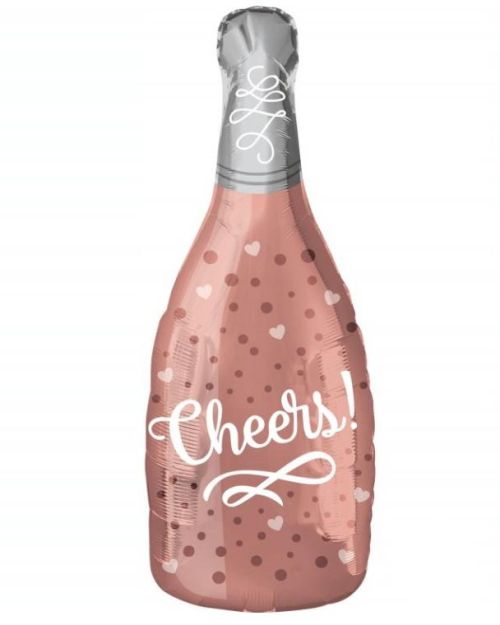 Cheers Rosé Shaped Foil Balloon