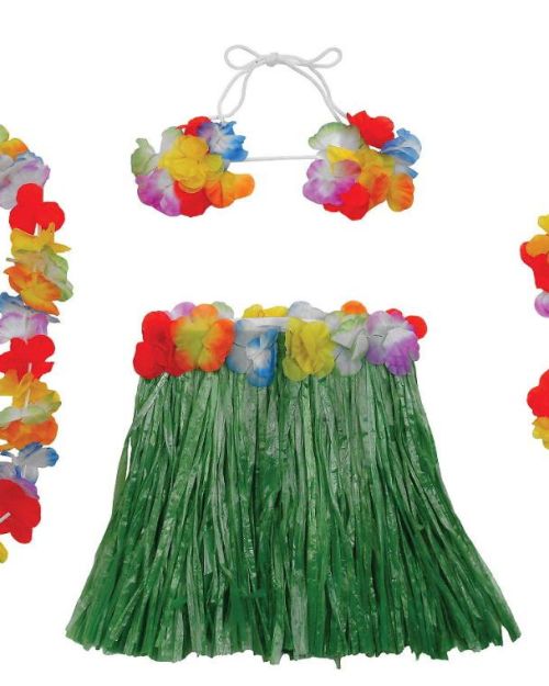 Child’s Hula Skirt Set – Green