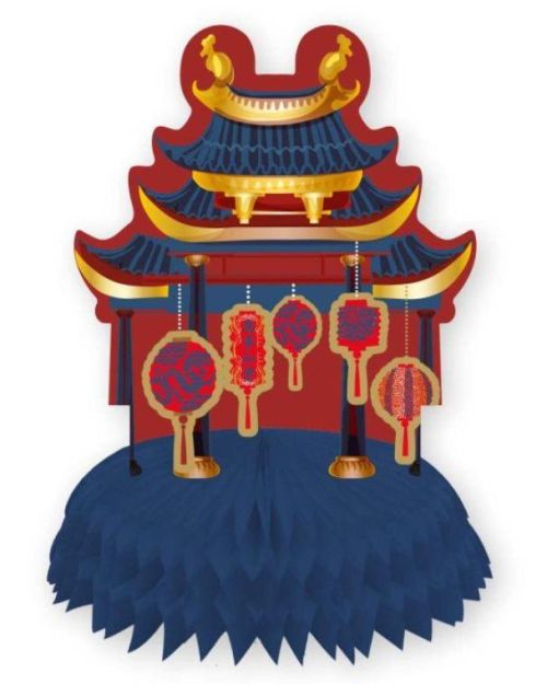 Chinese New Year Honeycomb Centrepiece 2pk