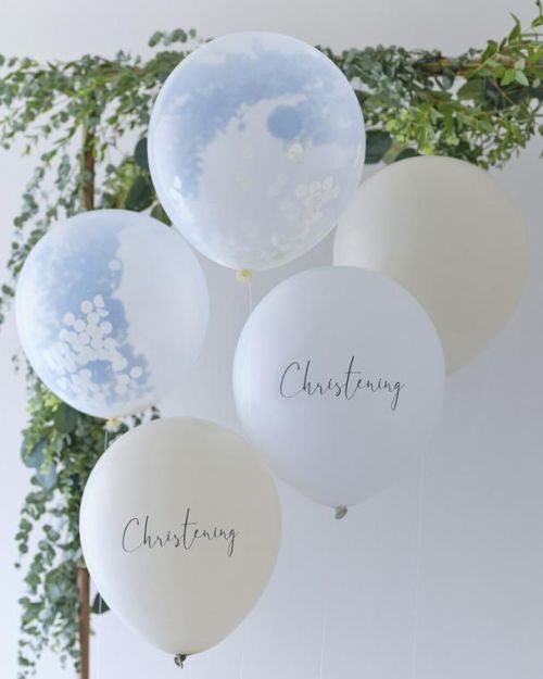 Christening Confetti Balloon Bundle