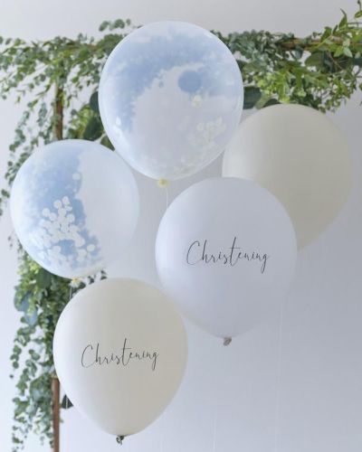 Christening Confetti Balloon Bundle