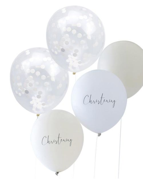 Christening Confetti Balloon Bundle