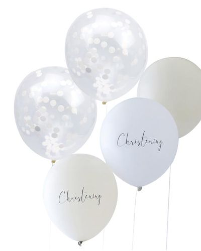 Christening Confetti Balloon Bundle