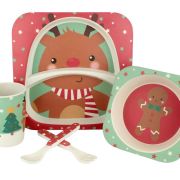 Christmas Kids Bamboo Tableware Set – Rudolph