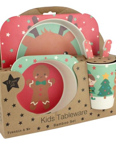 Christmas Kids Bamboo Tableware Set – Rudolph