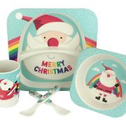 Christmas Kids Bamboo Tableware Set – Santa