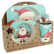 Christmas Kids Bamboo Tableware Set – Santa