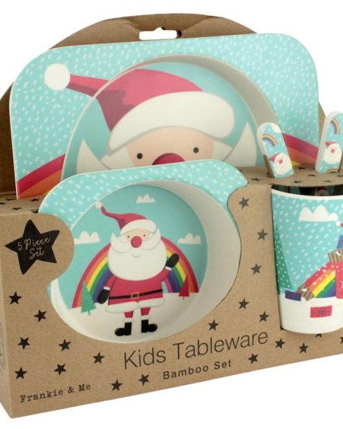 Christmas Kids Bamboo Tableware Set – Santa