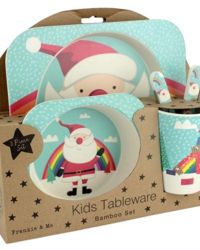 Christmas Kids Bamboo Tableware Set – Santa