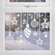 Christmas Baubles Window Decal