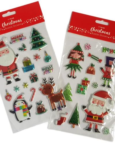 Christmas Bubble Stickers – Assorted