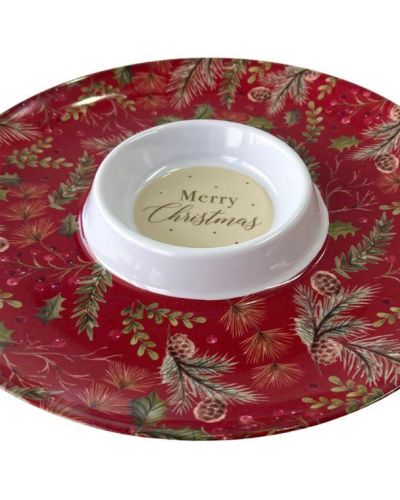 Christmas Melamine Chip ‘n Dip Platter
