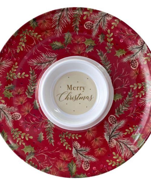 Christmas Melamine Chip ‘n Dip Platter